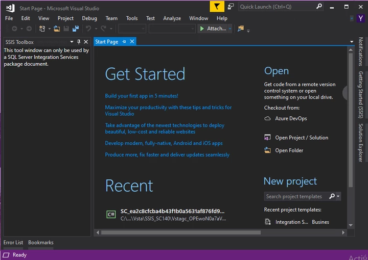  entorno de desarrollo integrado de software Visual Studio.