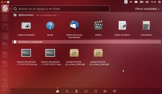 Software de aplicación explorador de archivos Ubuntu.