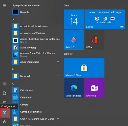 Configuración de controles parentales en Windows 10.