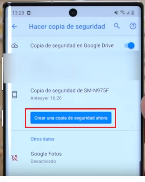 Copia de seguridad para usar un nuevo teléfono Android